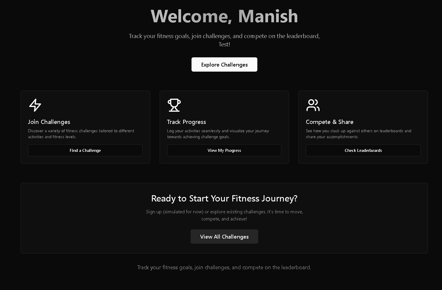 Fitrack Application screenshot 1